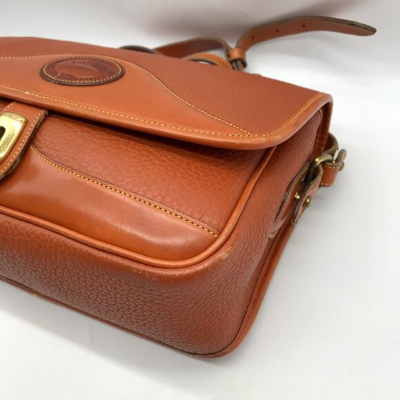 Dooney & Bourke Peanut Brown Pebbled Grain Leather Carrier Crossbody - Picture 6 of 11